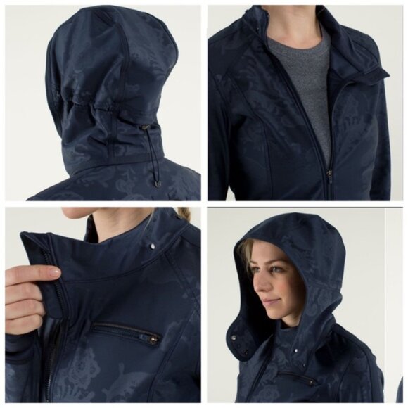 Lululemon Keep ItUp Jacket Softshell Hood Pockets Hoodie Resistant Trench Zip 4 - Picture 13 of 16